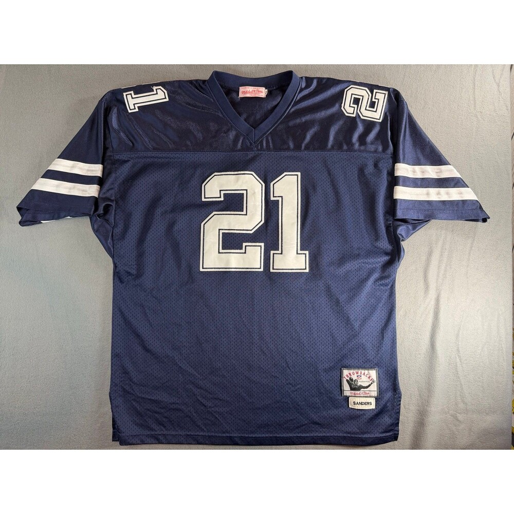 Mitchell & Ness Deion Sanders #21
Dallas Cowboys Throwback Jersey
Blue